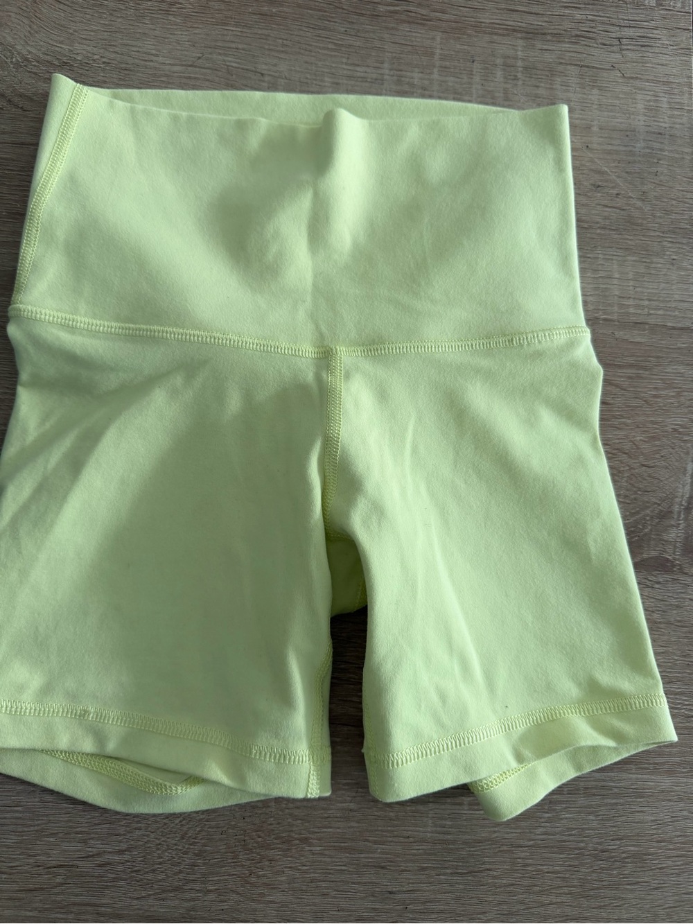 TNA High-Waist Bike Shorts in Neon Yellow-Green